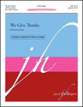 We Give Thanks SATB choral sheet music cover